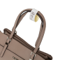Preview: Bedruckte selbstklebende Garderobenmarke Garderobenticket 3-teilig an einer Handtasche